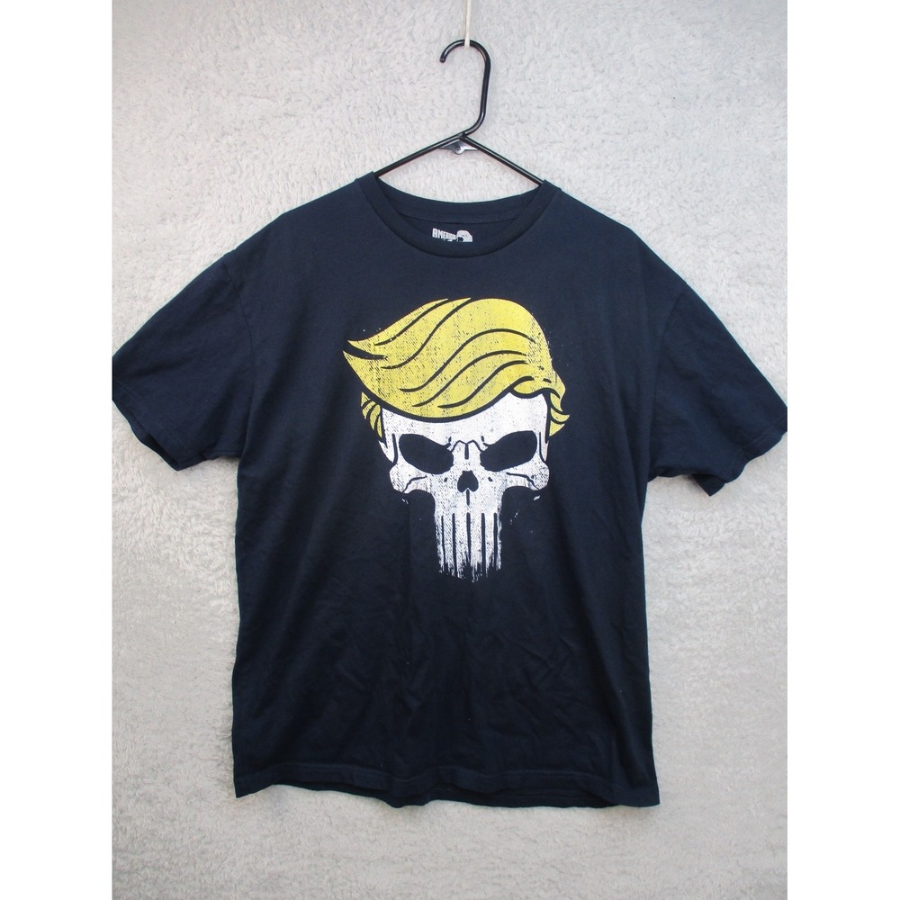 American AF Punisher Trump Parody T-Shirt Mens XL Black Graphic Tee USA Made AAF